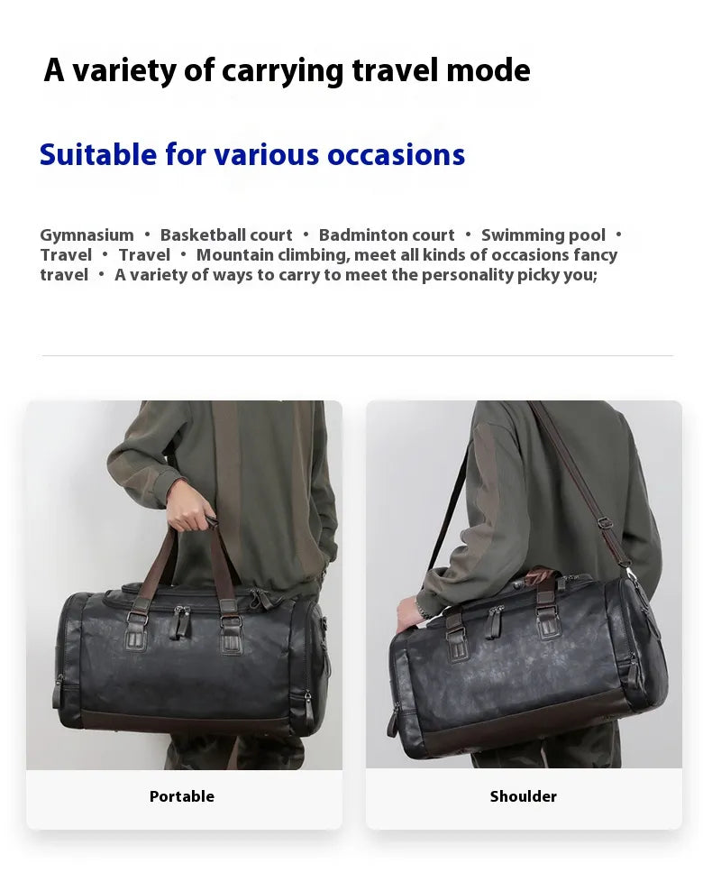 Men's Portable Travel Bag Crossbody Business Short Distance Business Bag Large Capacity