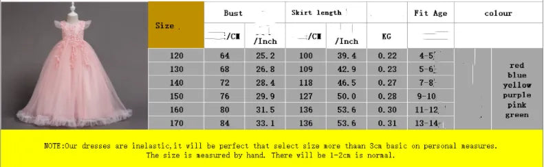 Fashion Children's Long Summer Piano Performance Costume Dress