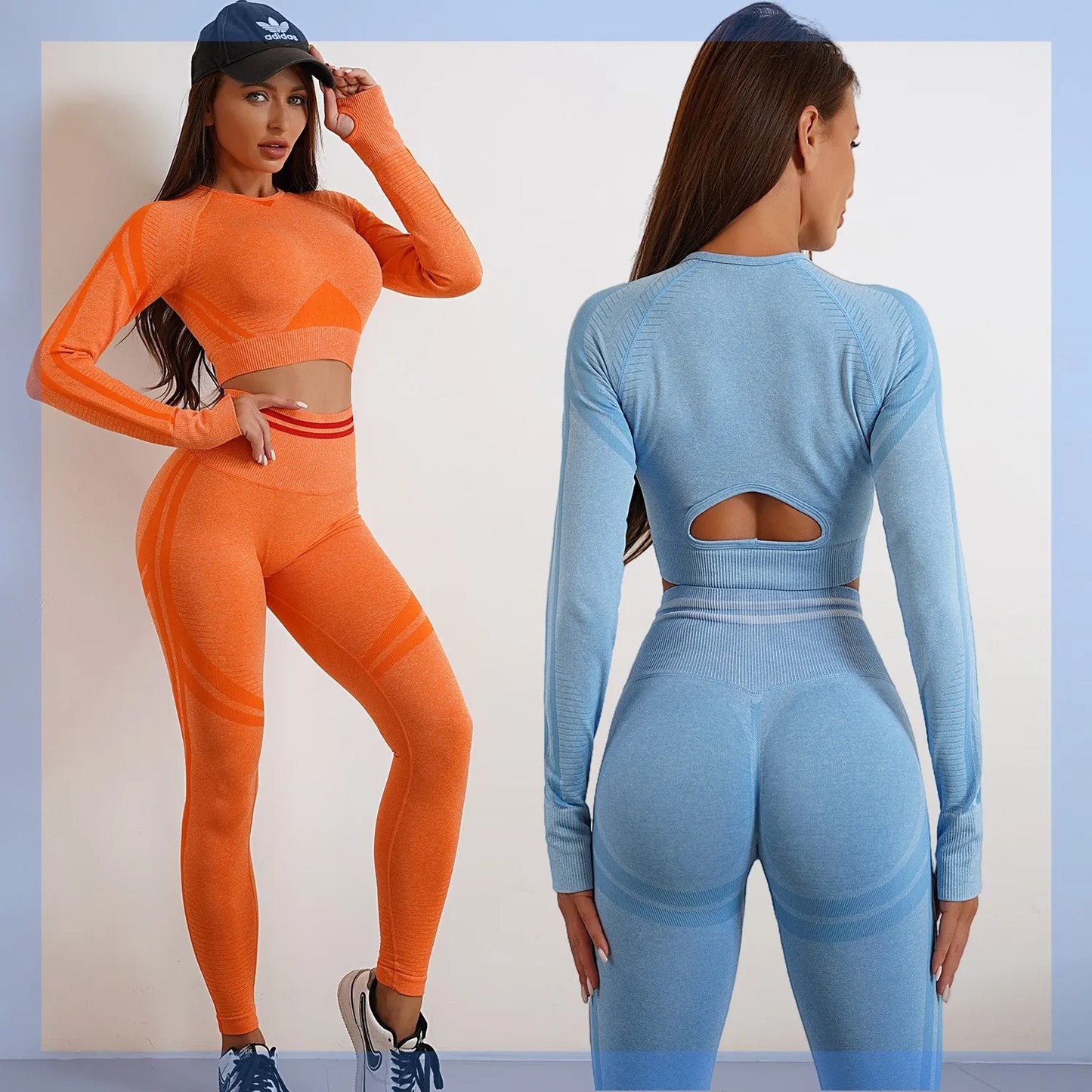 Seamless Sports Set For Women Workout Outfit Booty Yoga Pant