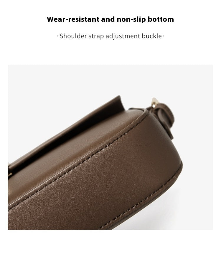 Two-layer Cowhide Genuine Leather Square Shoulder Messenger Bag
