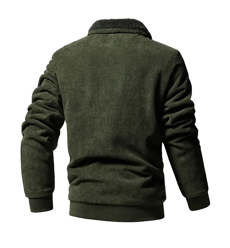 Corduroy Jacket Padded Lapel Coat Men