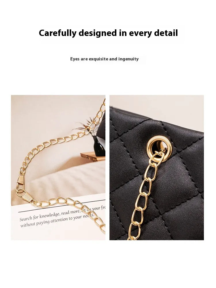 Niche Rhombus Chain High-grade Women's Large Capacity Shoulder Messenger Bag