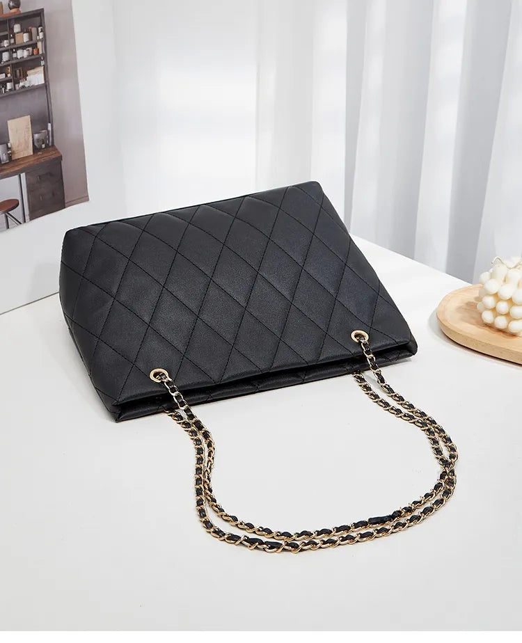 Rhombus Casual Tote Bag Vintage Chain Bag Shoulder