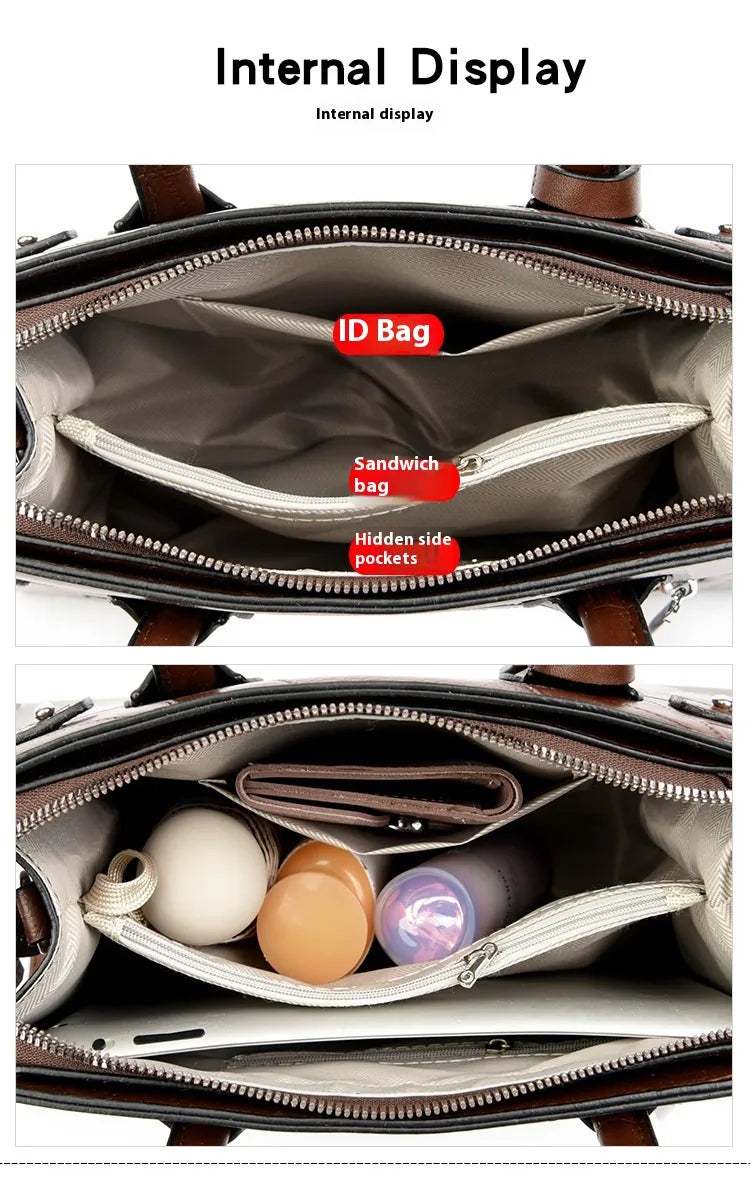 New Solid Color Zip One Shoulder Crossbody Bag