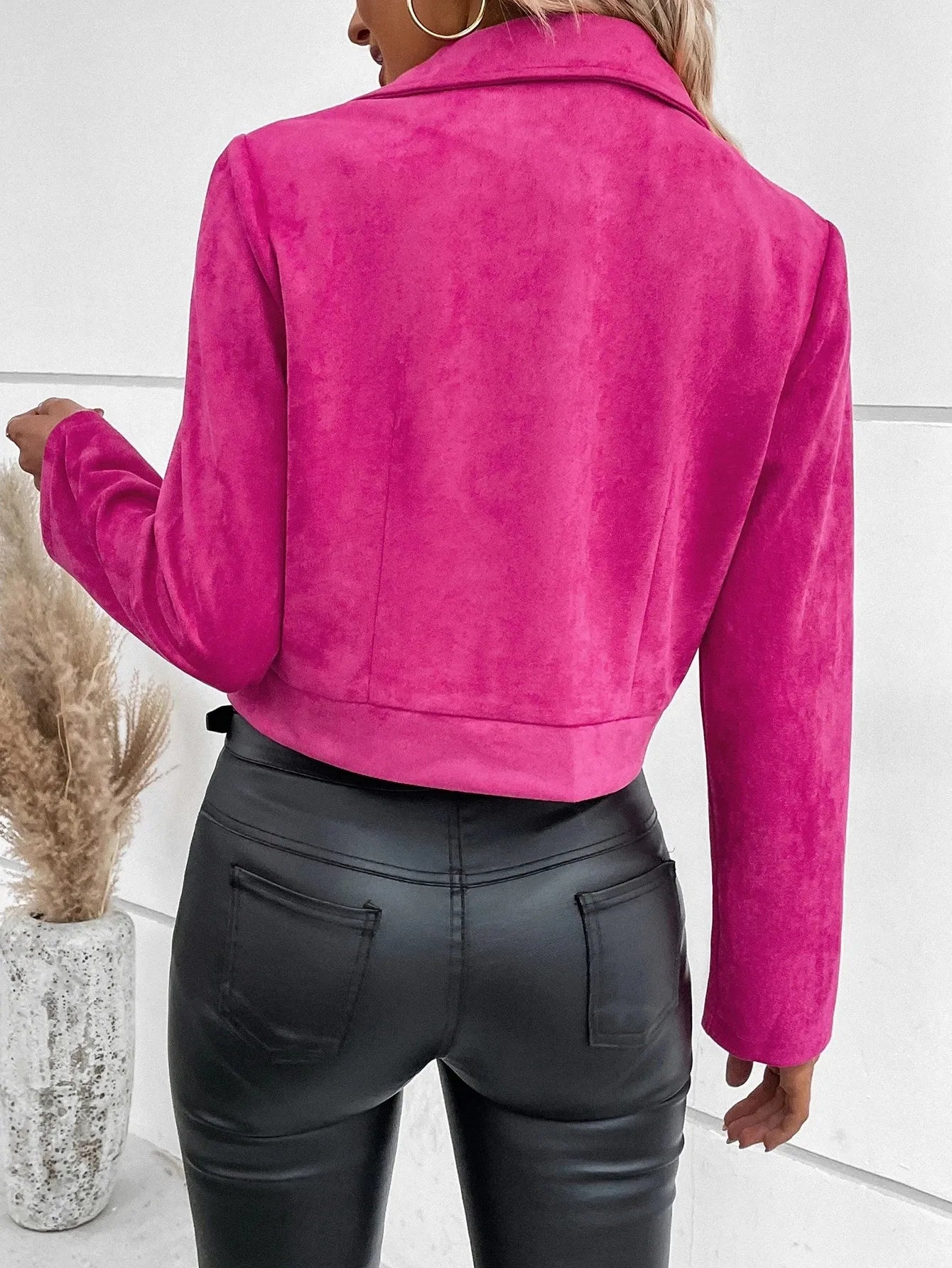 Winter Slim-fit Short Lapels Zip Jacket