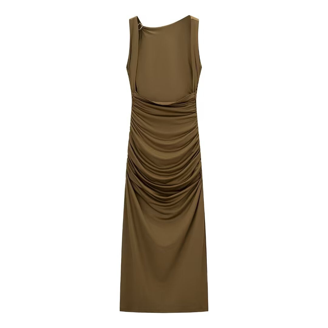 Women's Sleeveless Backless Shell Dress