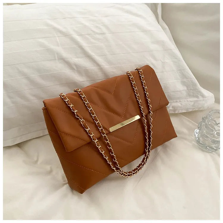 Simple Portable Casual Fashion Crossbody Diamond Embroidery Thread Chain Bag