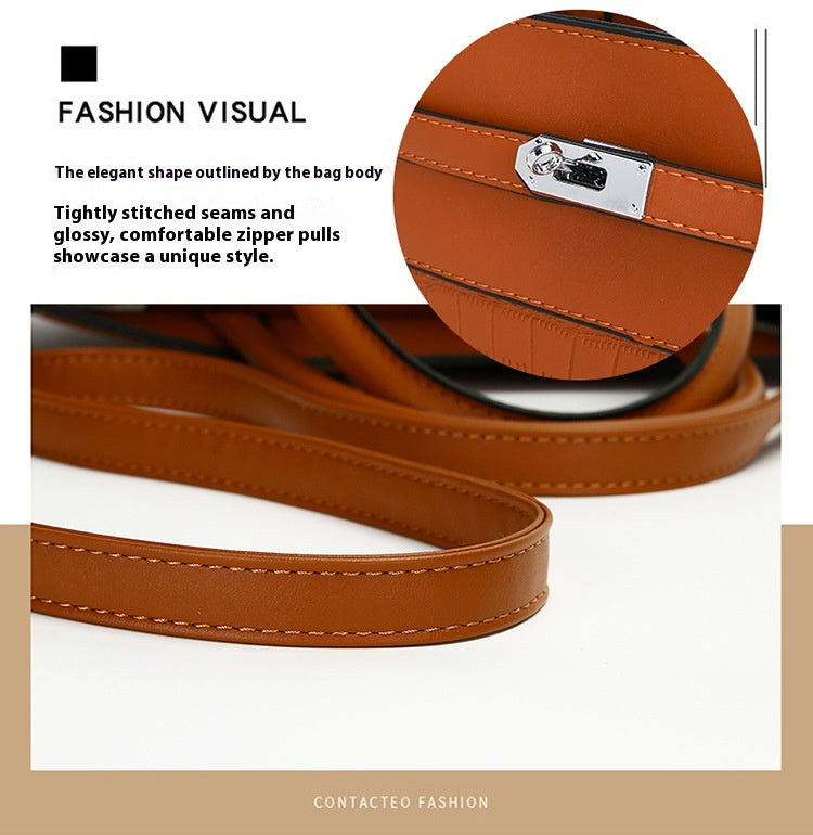 New Stone Pattern Lady Bags Simple Elegant Women's Portable