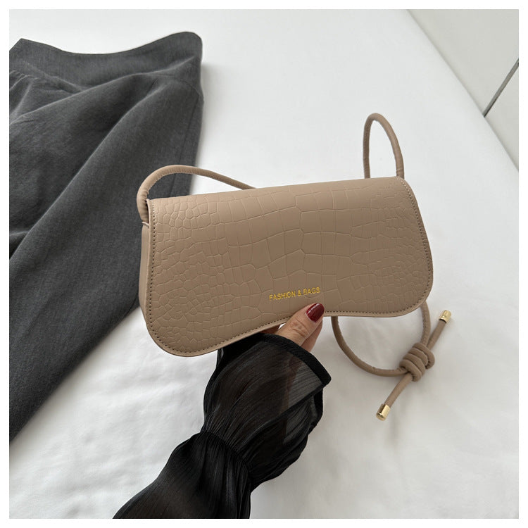 Solid Color PU Small Square Bag Shoulder Messenger Bag Handbag