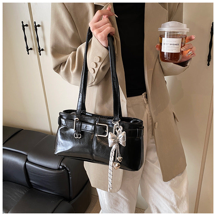 Commuter Texture Underarm Shoulder Handbag