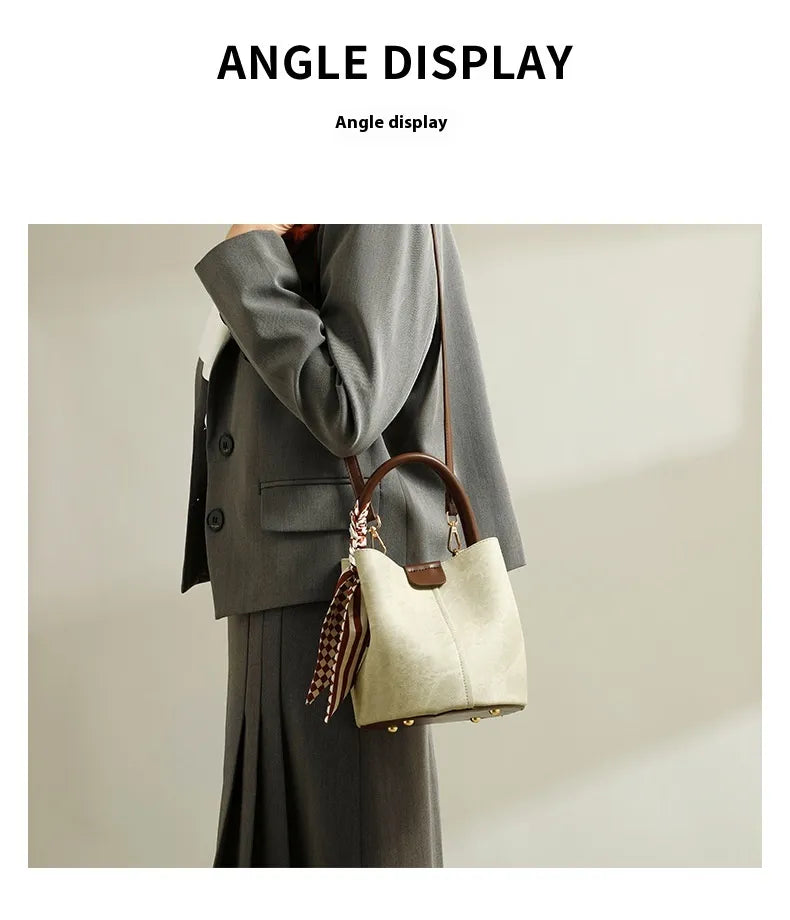 Simple Portable Bucket Bag For Women Summer New