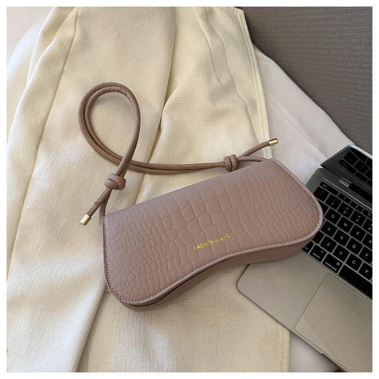 Solid Color PU Small Square Bag Shoulder Messenger Bag Handbag
