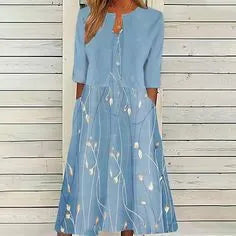 Women's Two-piece Set Dress Commuter Floral Print
