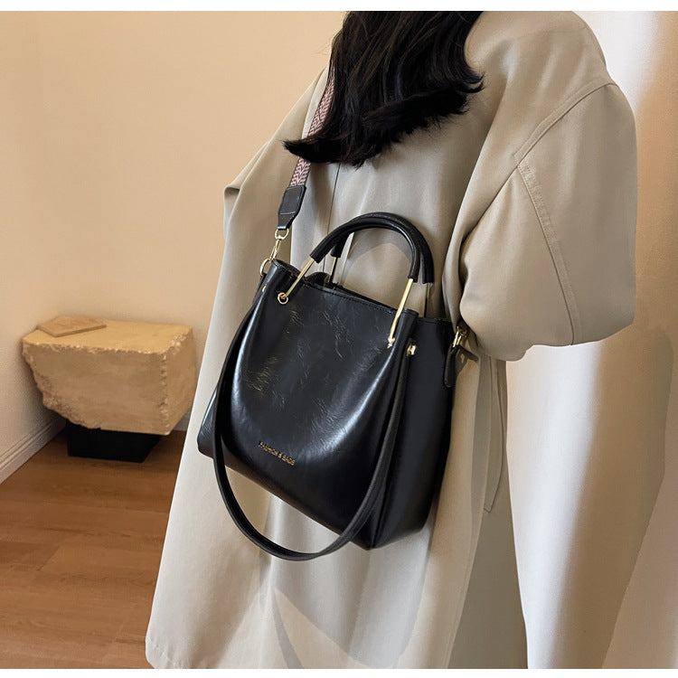 Retro Large Capacity Hand-held Tote Bag Casual Crossbody