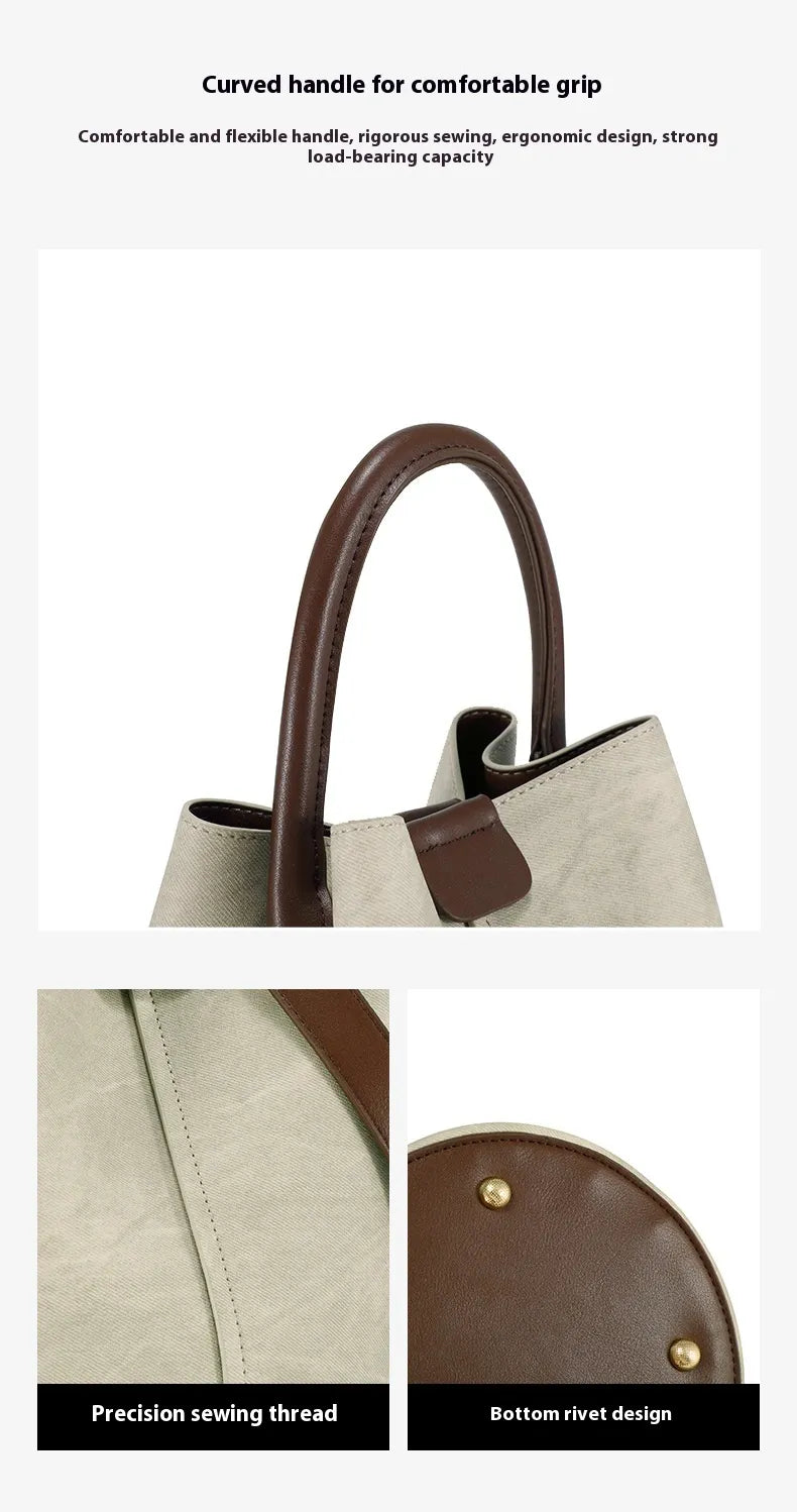 Simple Portable Bucket Bag For Women Summer New