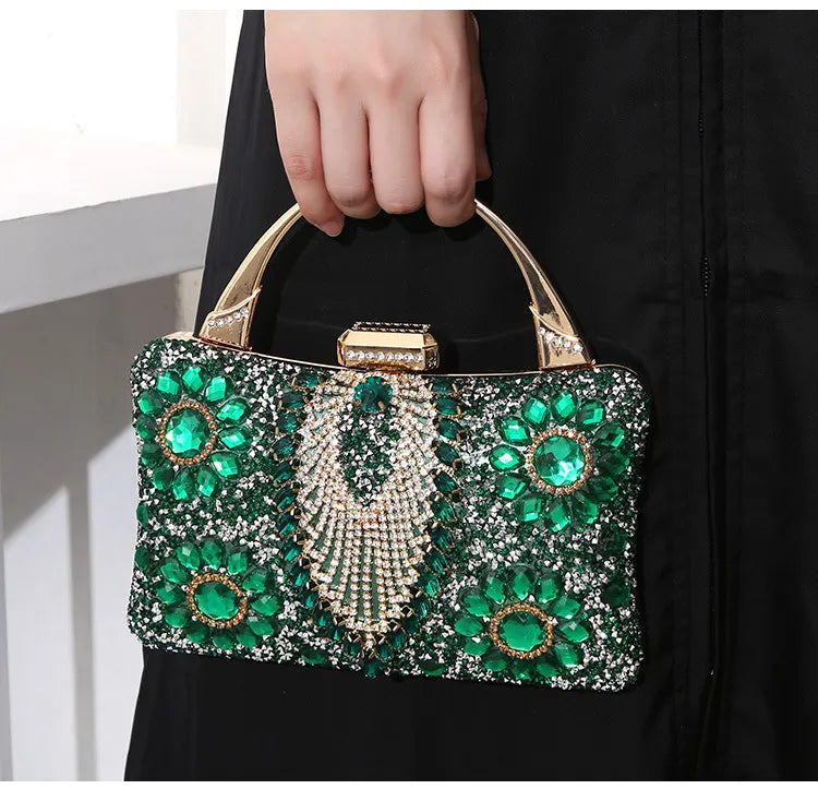 New Metal Handheld Handmade Diamond Inlaid Dinner Bag