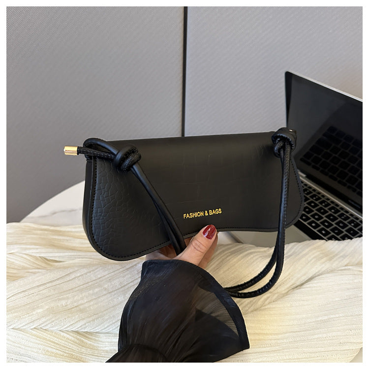 Solid Color PU Small Square Bag Shoulder Messenger Bag Handbag