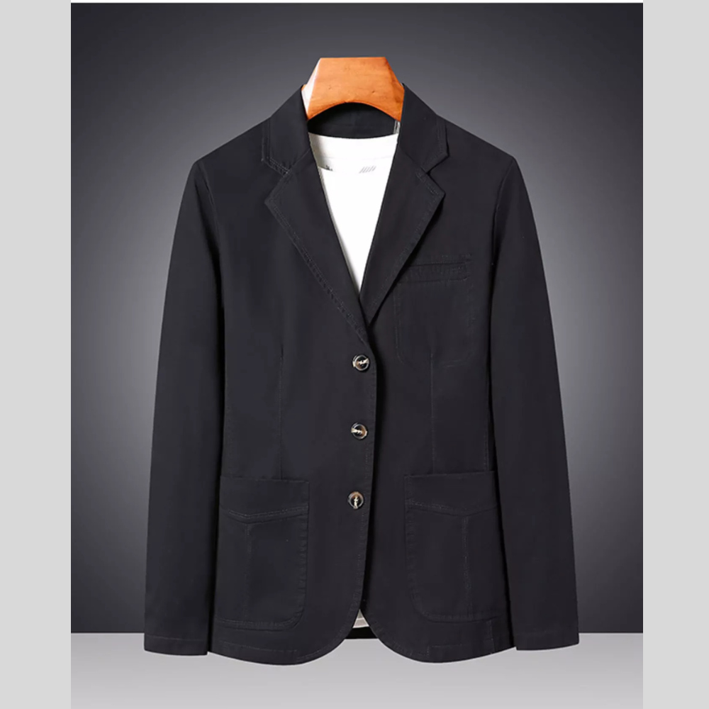 Men's Plus Size Lapel Collar Casual Long Sleeve Blazer