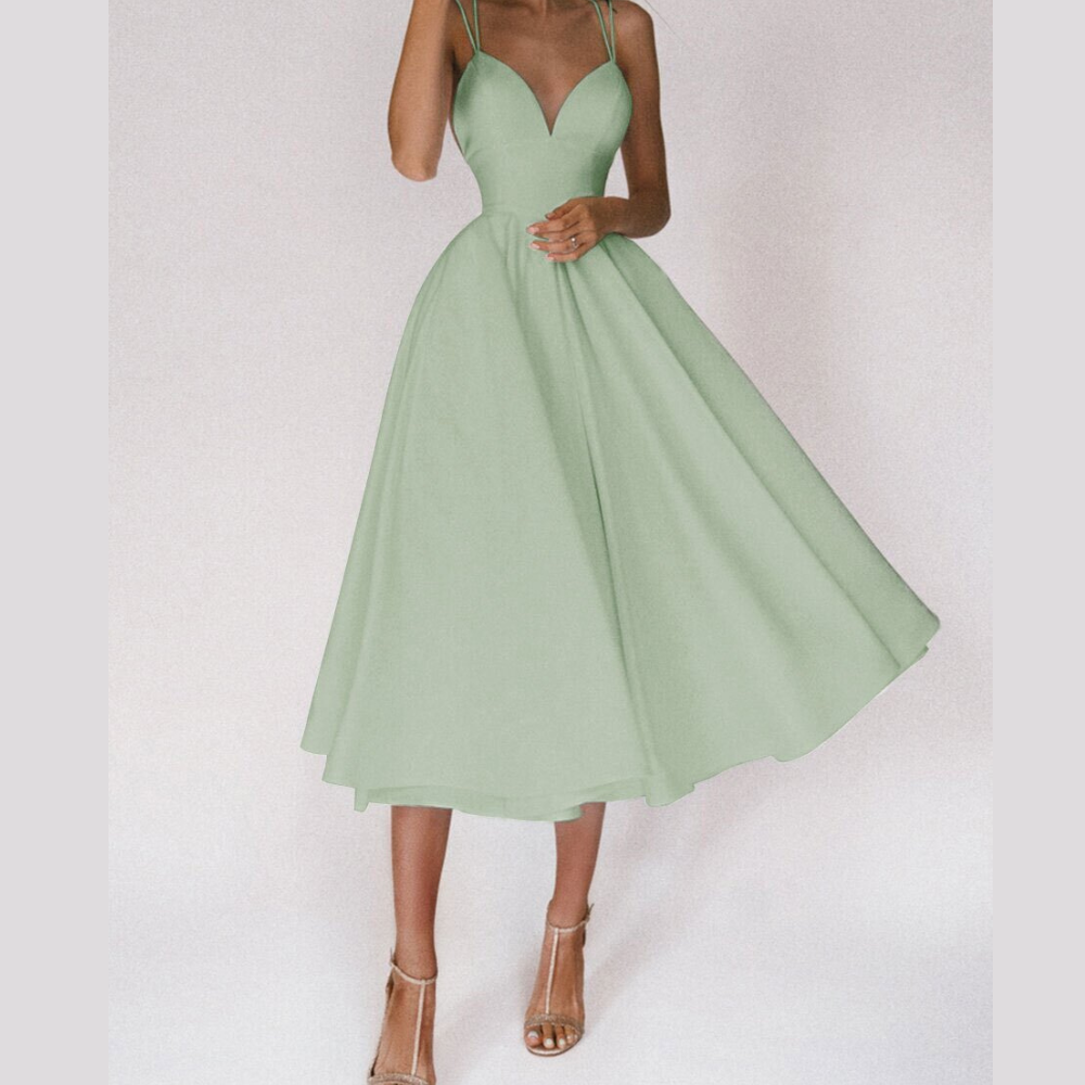 Sexy V-neck Suspender Dress Summer Fashion A-Line Long Dresses For Women