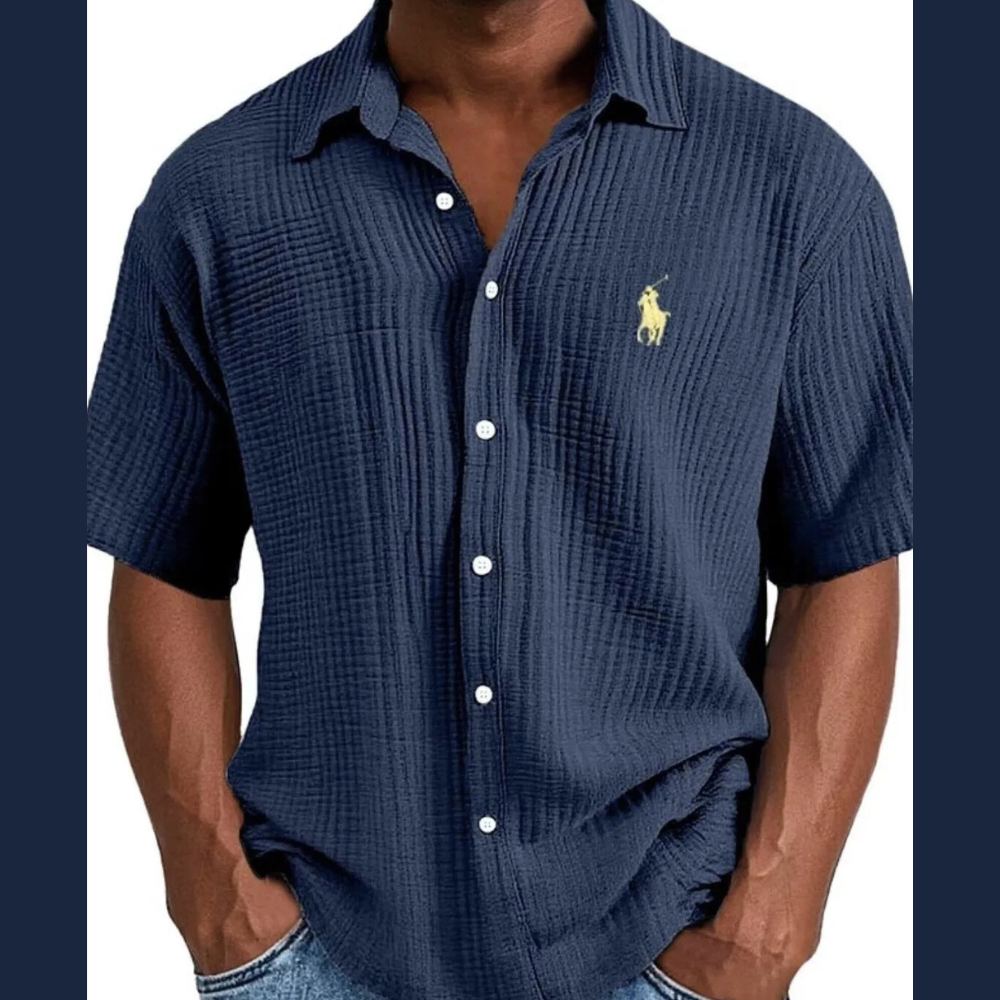 Men's Full Size Button Up Short Sleeve Shirt Plus Size
