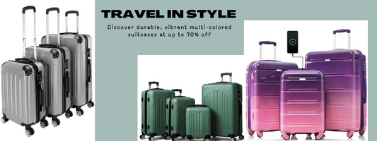 Travel in Style: Our Bestselling Multi-Colored Suitcases Now Up to 70% Off