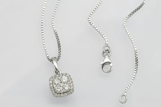 silver necklace with heart pendant
