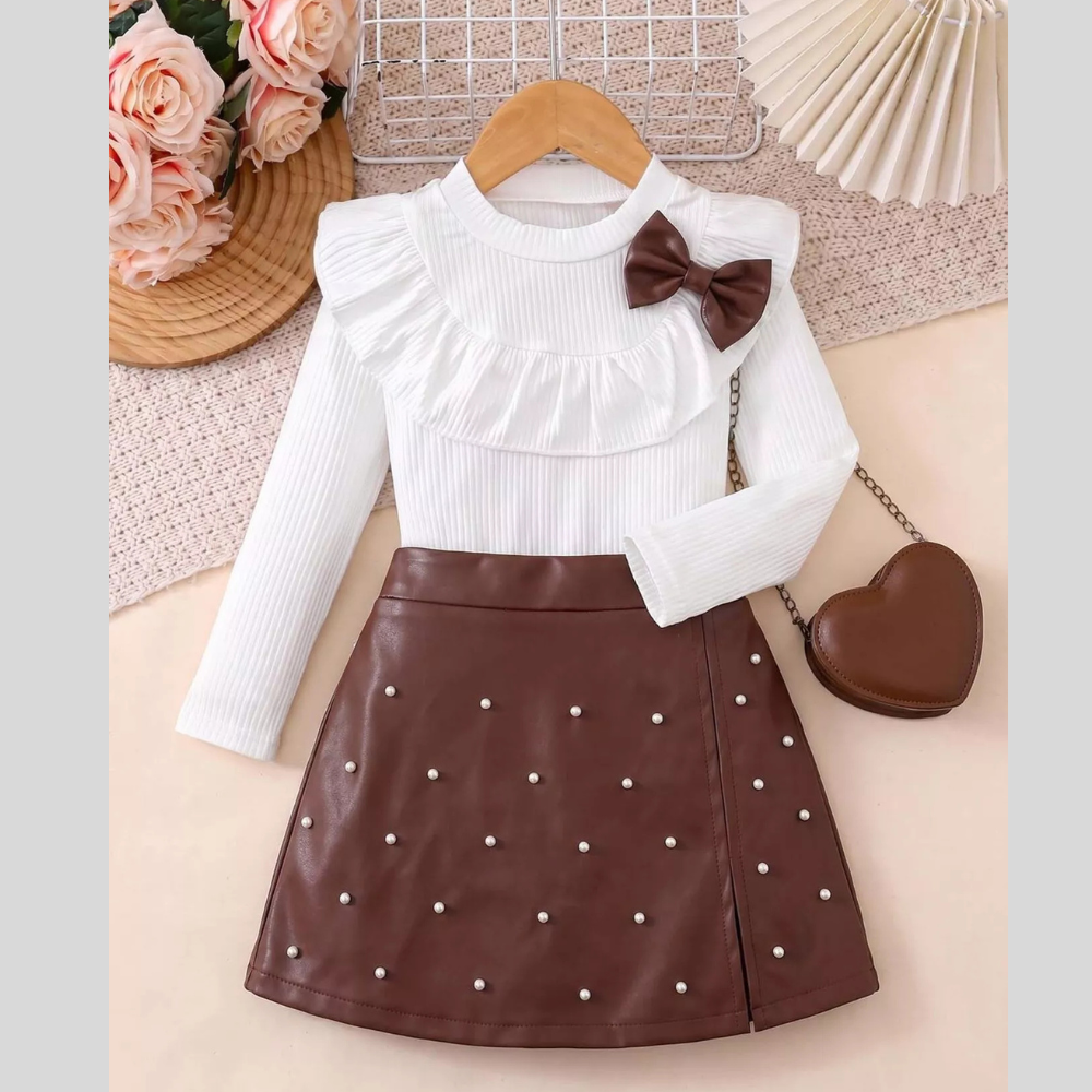 Children's Ruffled Bodysuit and Sunflower Pants Set