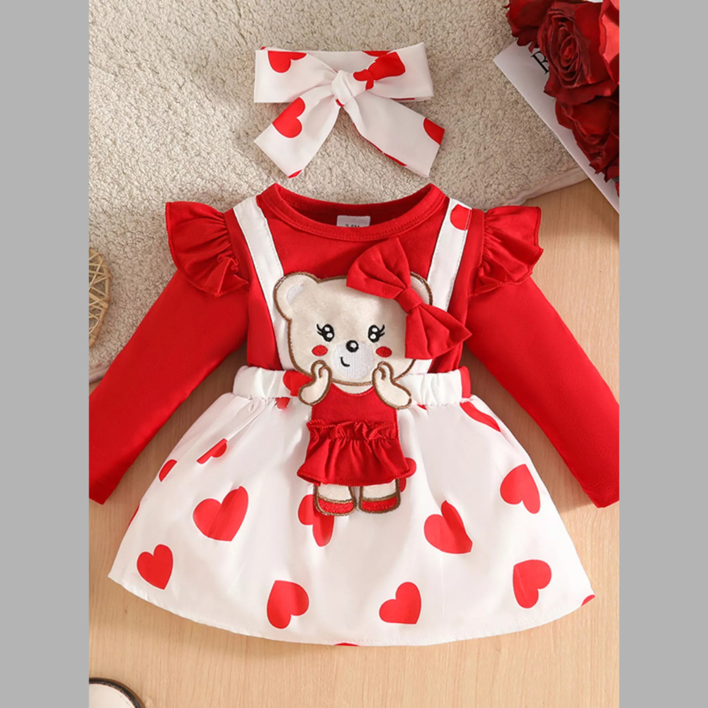 Children's Bodysuit & Plaid Pants & Headband Set