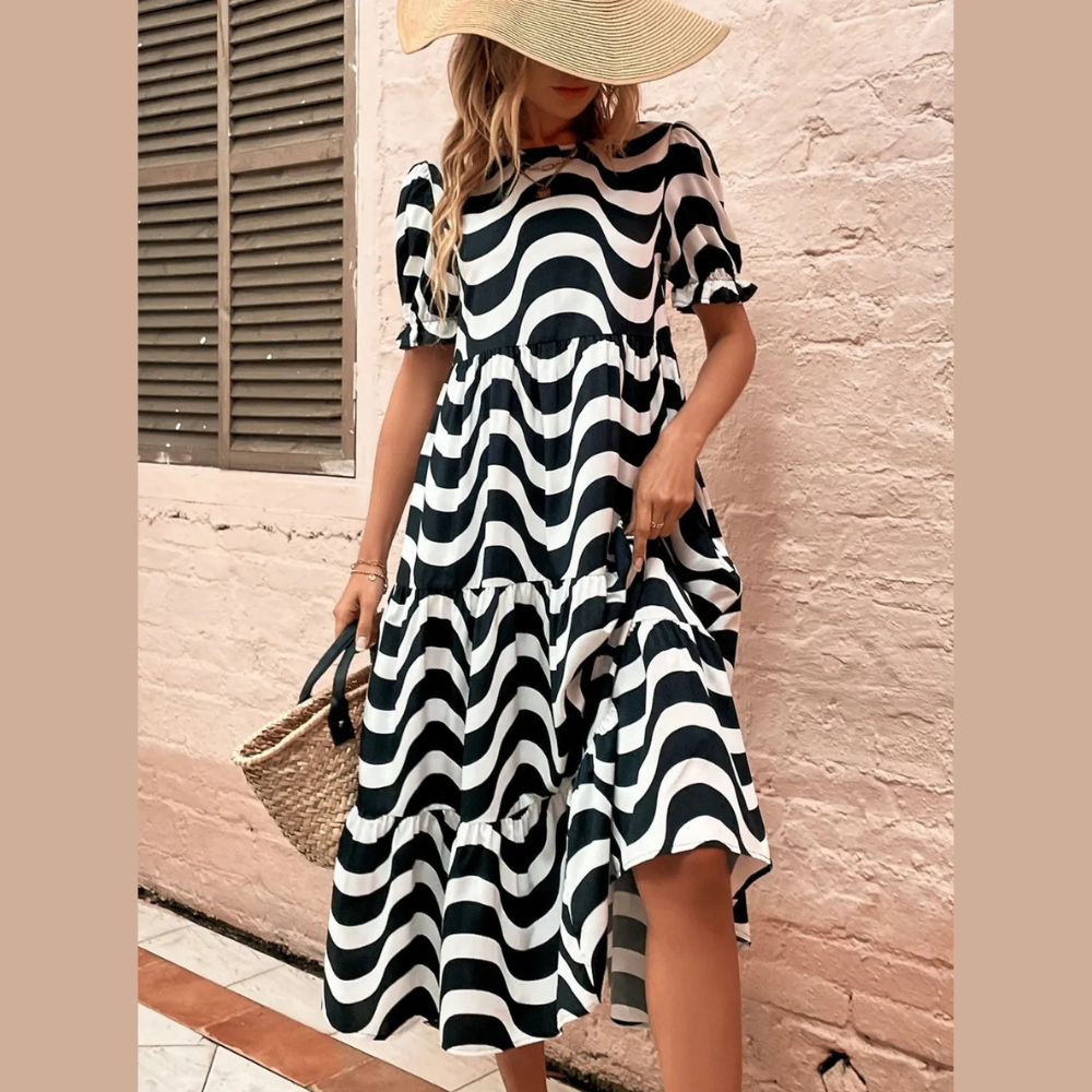 Gingham Zip-Front Midi Dress