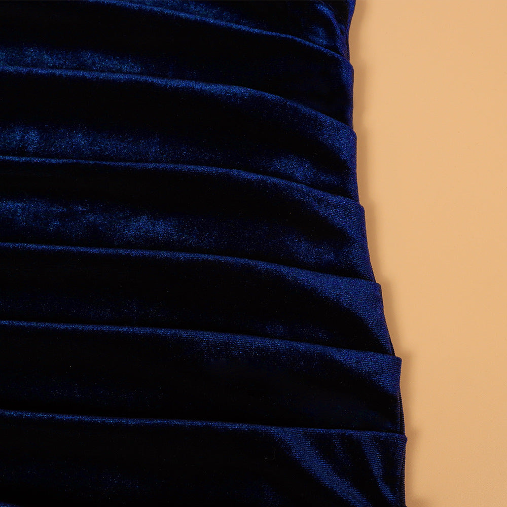 Women's V-neck Dress With Regular Sleeves