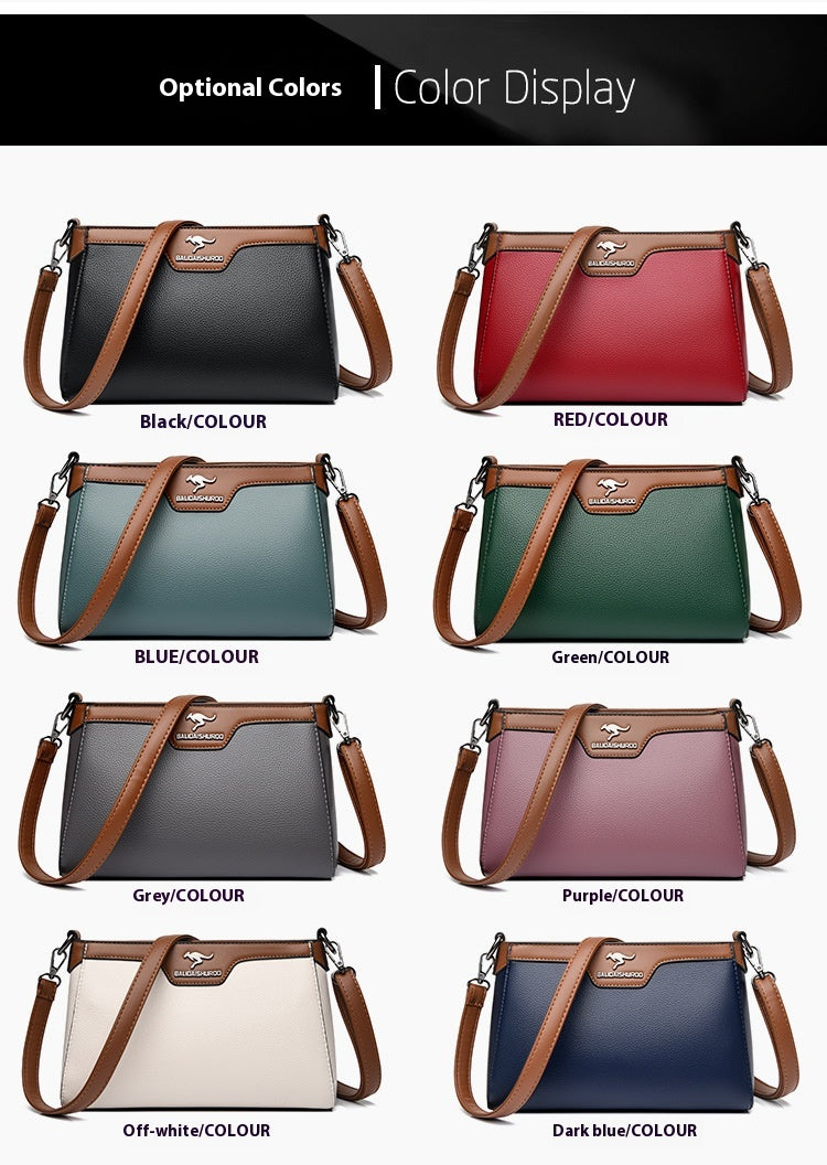 One Shoulder Soft Leather Small Square Stitching Women's Cross-body Bag