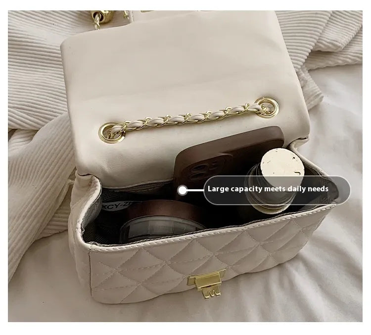 High-grade Diamond Pattern Chain Bag Women's Simple All-match