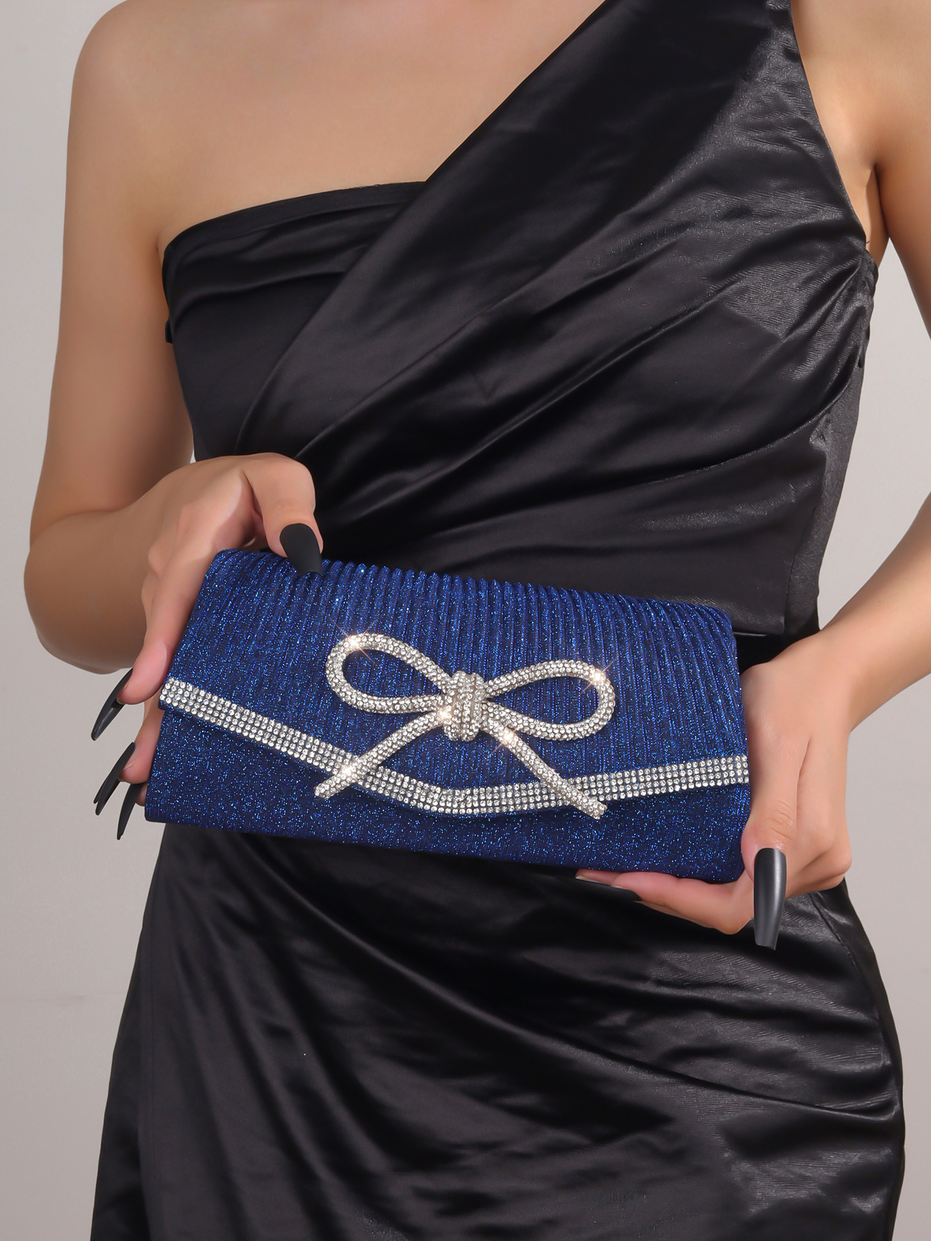 Bow Evening Sparkly Clutch Purses For Women