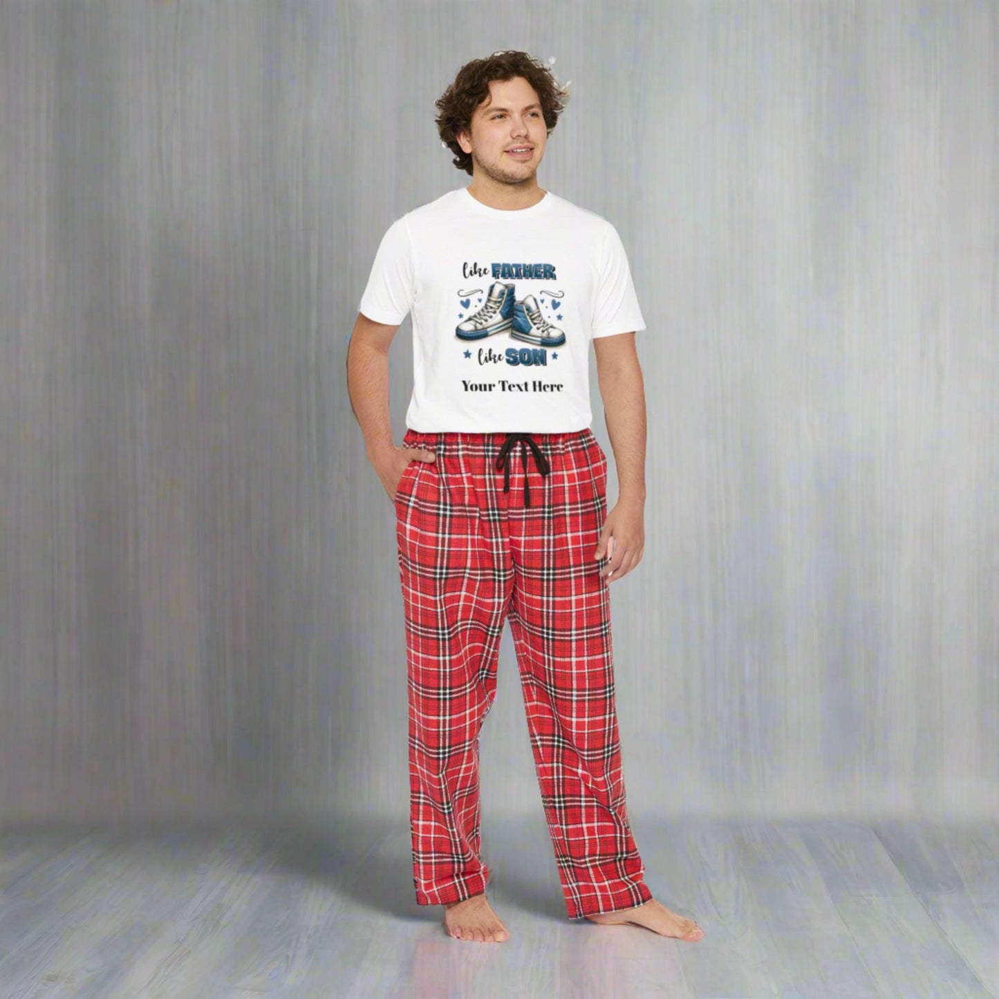 Men's Short Sleeve Pajama Set - Personalize With DAD Messages