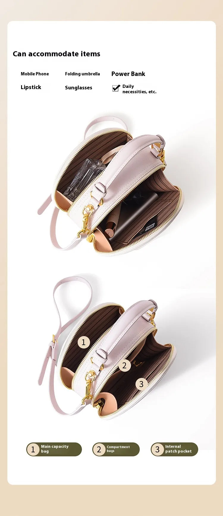 Literary Shoulder Bag National Style Small Crossbody Round Bag