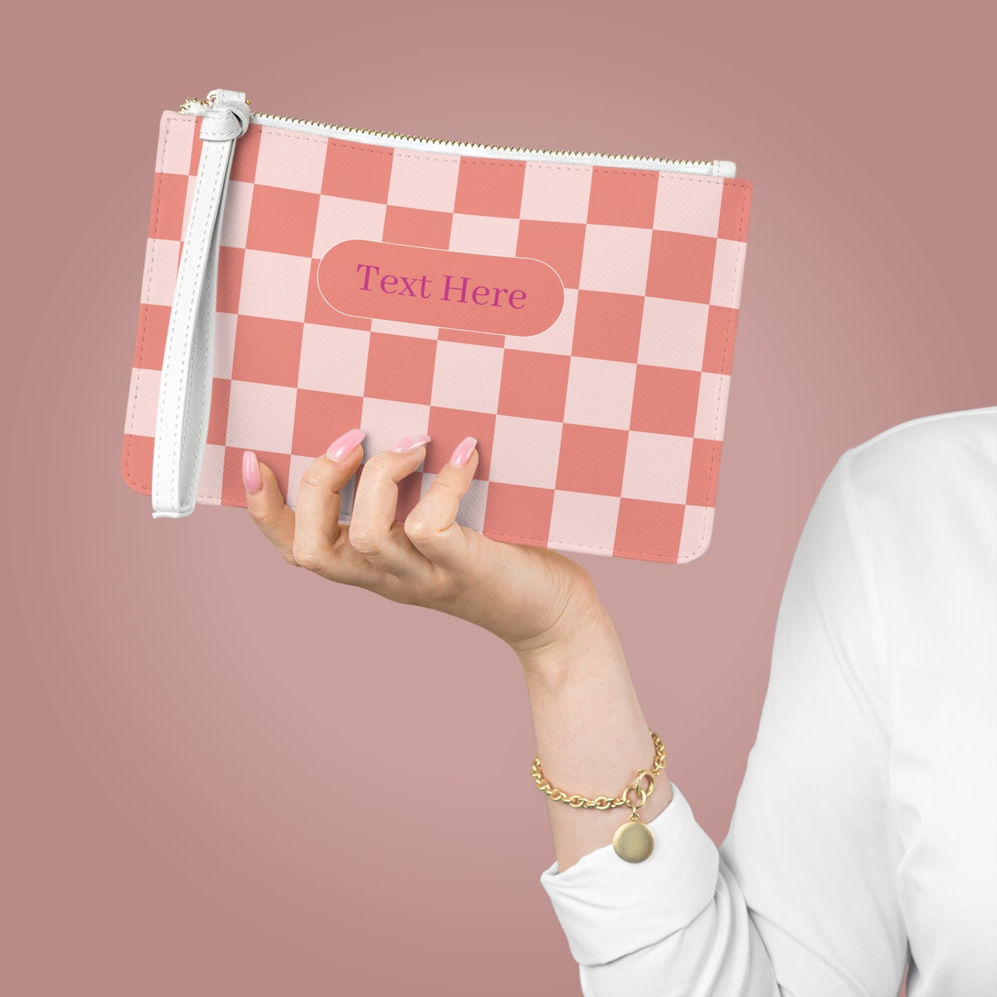 Clutch Bag - Personalize With Checkered Designs