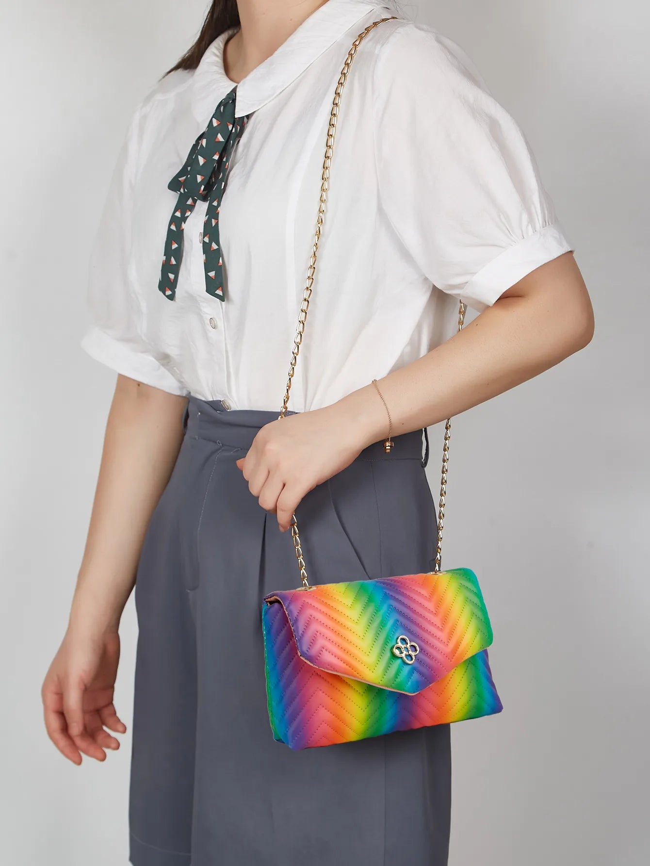 New Contrast Color Polyester Suitable For Portable Travel Lipstick Cosmetics Women's Bag