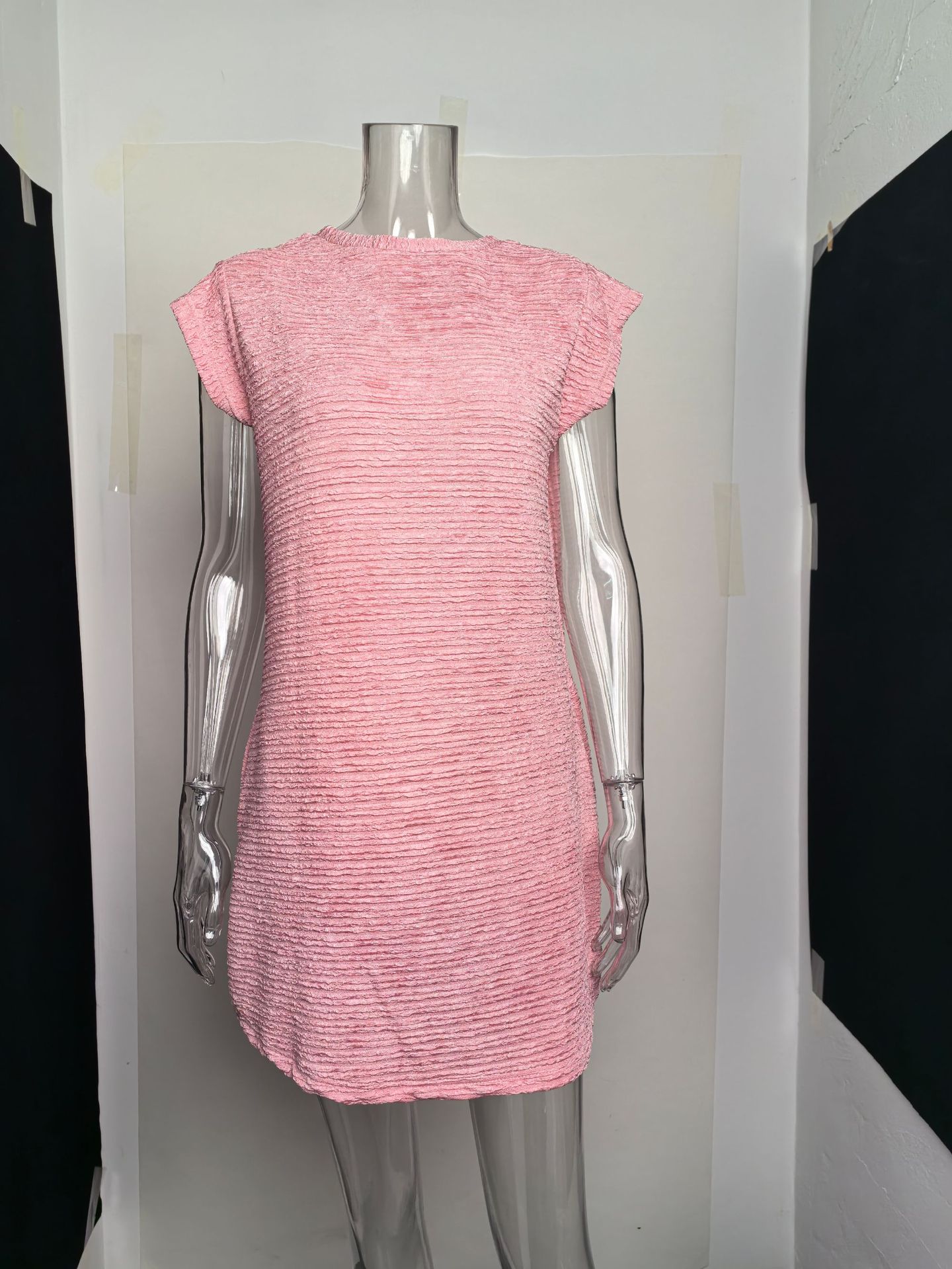 Women's Solid Color Loose Sleeveless Sleeve Dress