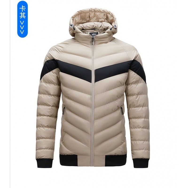 Autumn And Winter New Rib Cotton Clothing Men's Plus Size Coat Top