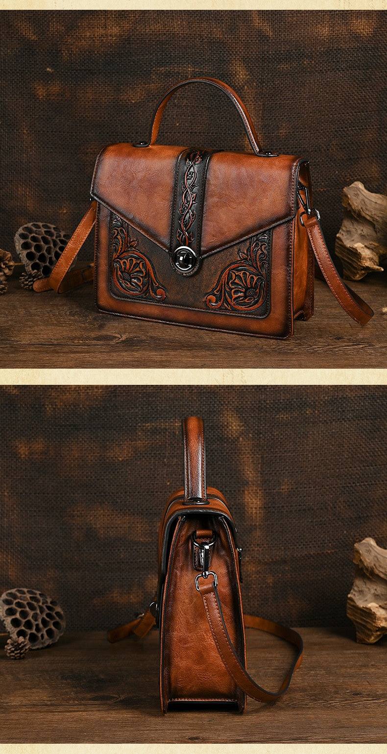 Dual-use Hand-embossed And Rubbed-color Craftsmanship For A Stylish Look