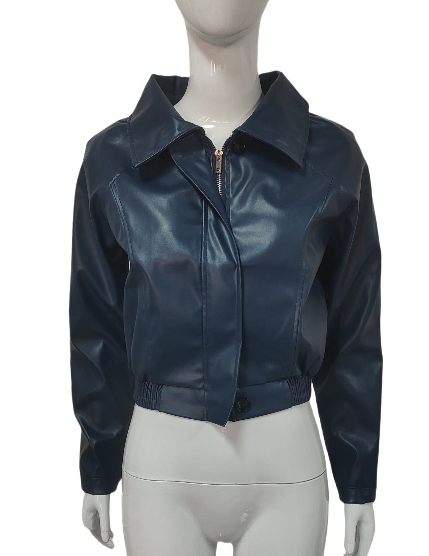 Leather Short Jacket Vintage Zipper American Casual Motorcycle