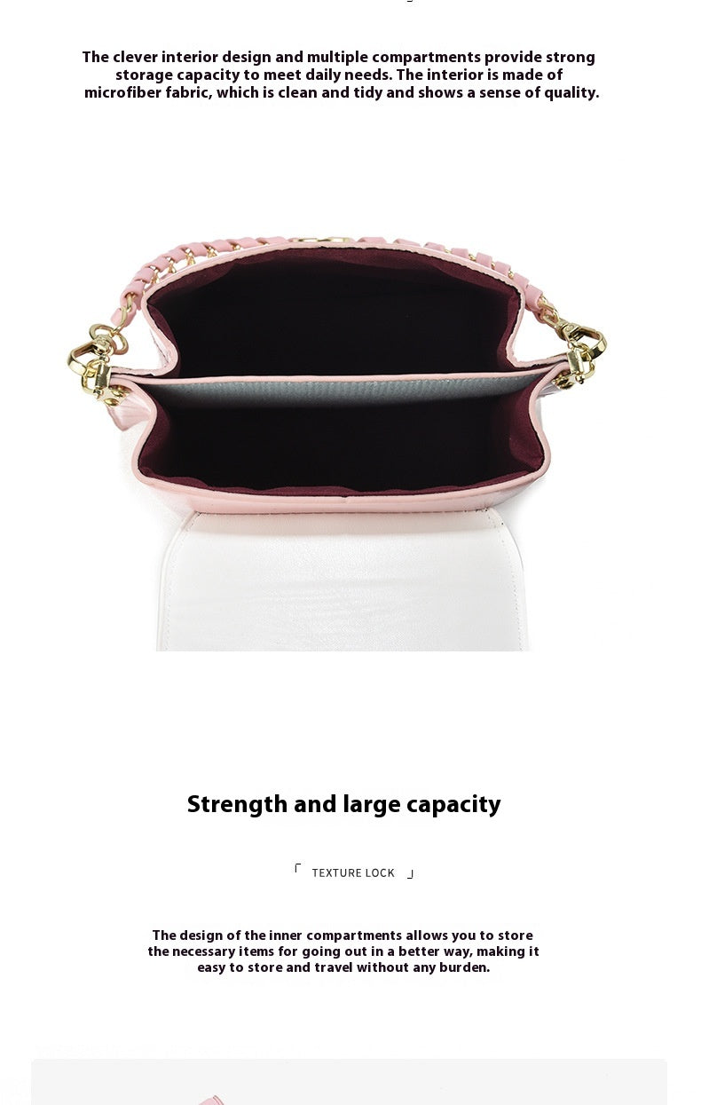 New Stylish Good Texture  All-matching Western Style Pearl Chain Small Shoulder Bag