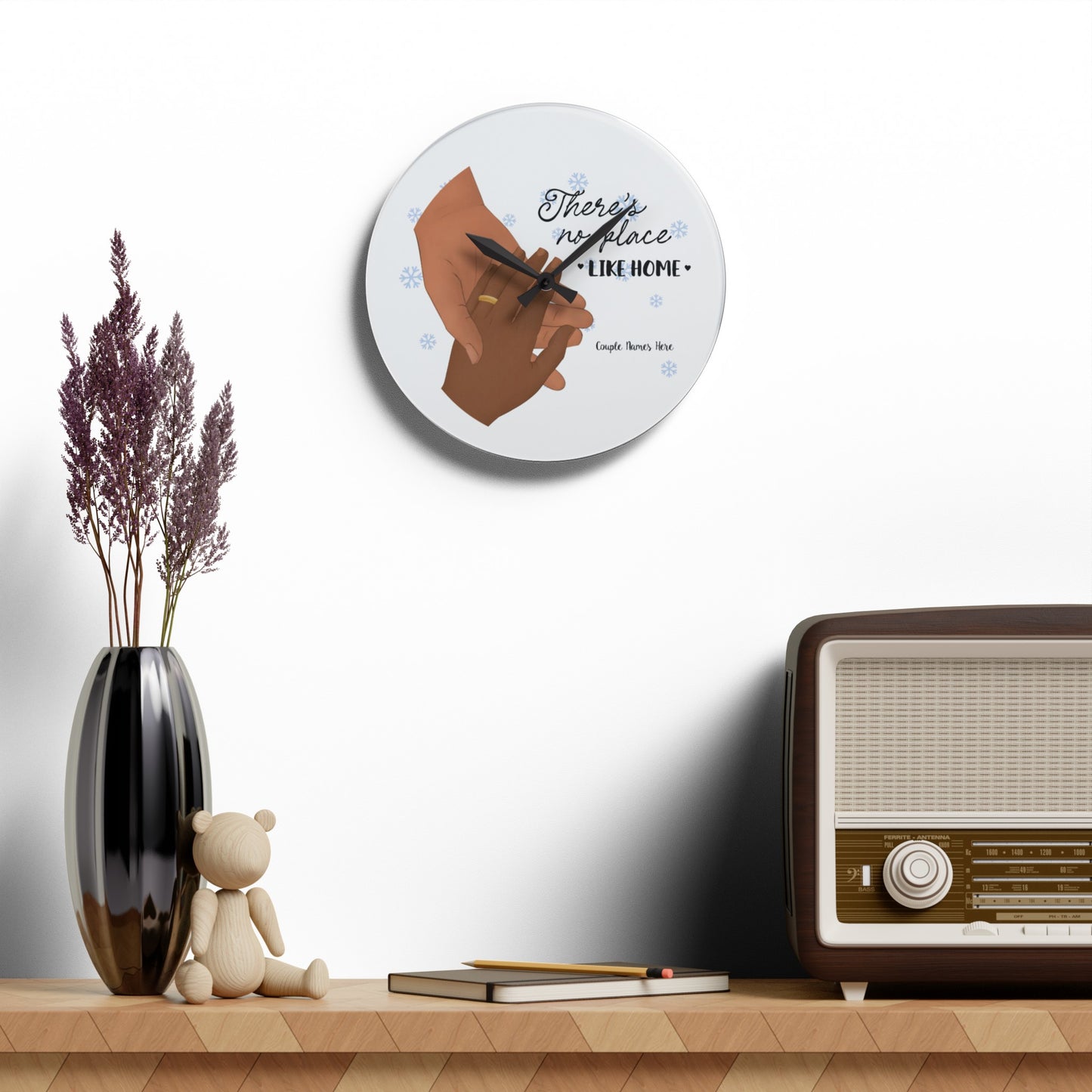 Acrylic Wall Clock - Personalized Gift For Couple