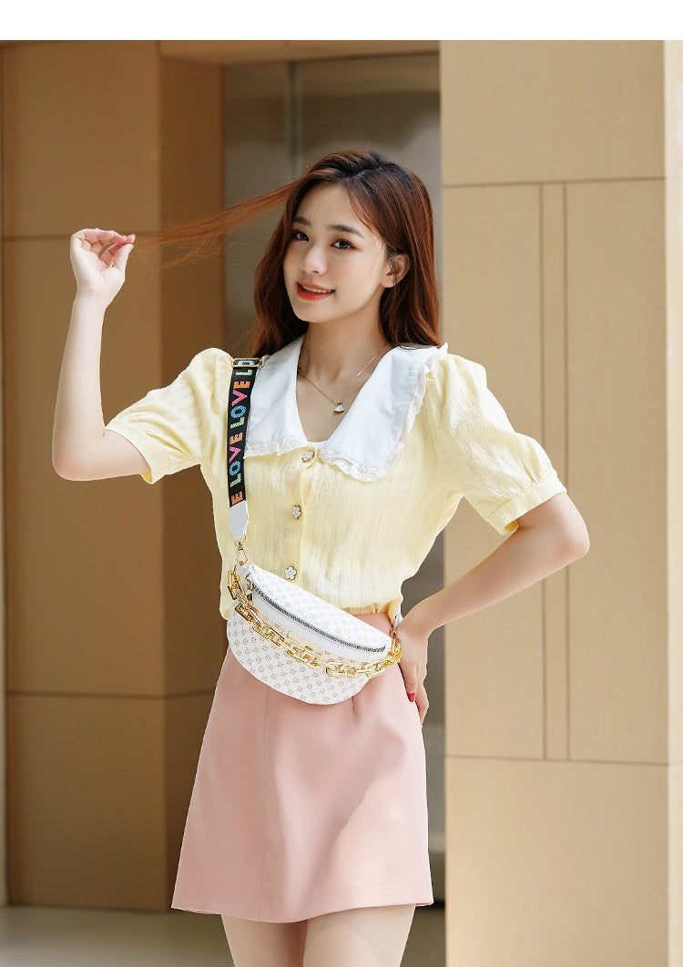 Women's Fashion Chest Bag Shoulder Bag Leopard Print Waist Bag