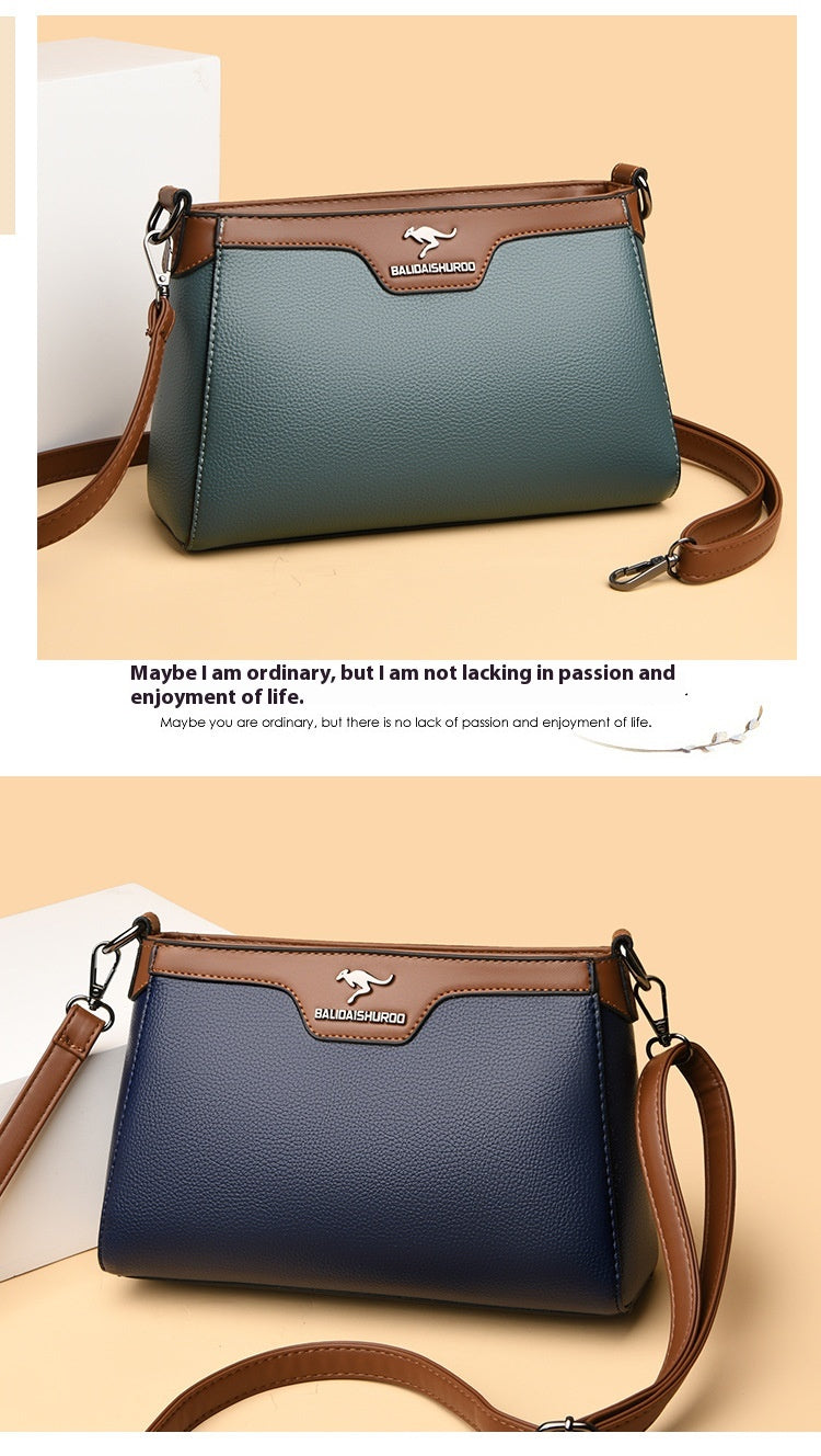 One Shoulder Soft Leather Small Square Stitching Women's Cross-body Bag