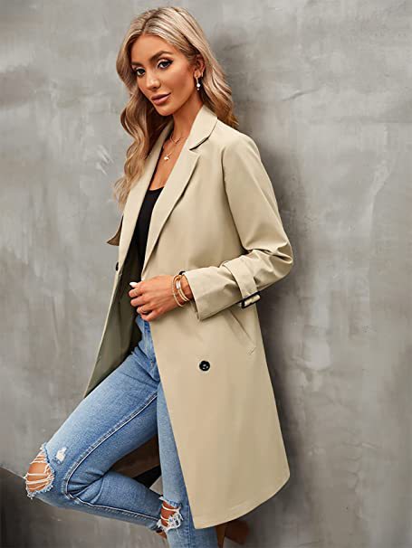 Women's Double-row Slim Fit Coat Overcoat