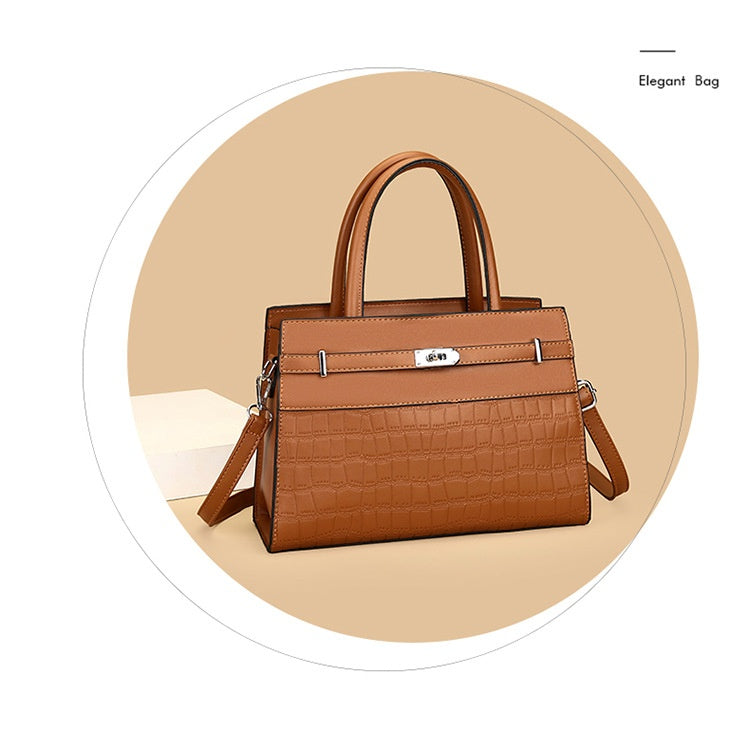 New Stone Pattern Lady Bags Simple Elegant Women's Portable