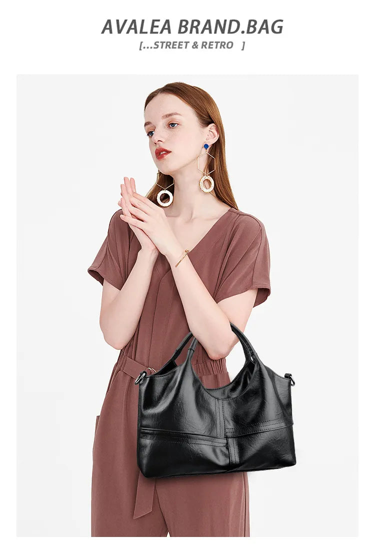 Soft Leather Handbag Women's Lightweight And Large Capacity Crossbody Bag