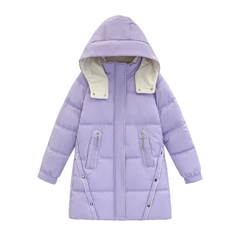 Winter Loose Down Cotton-padded Coat Women's Coat Mid-length Thickened