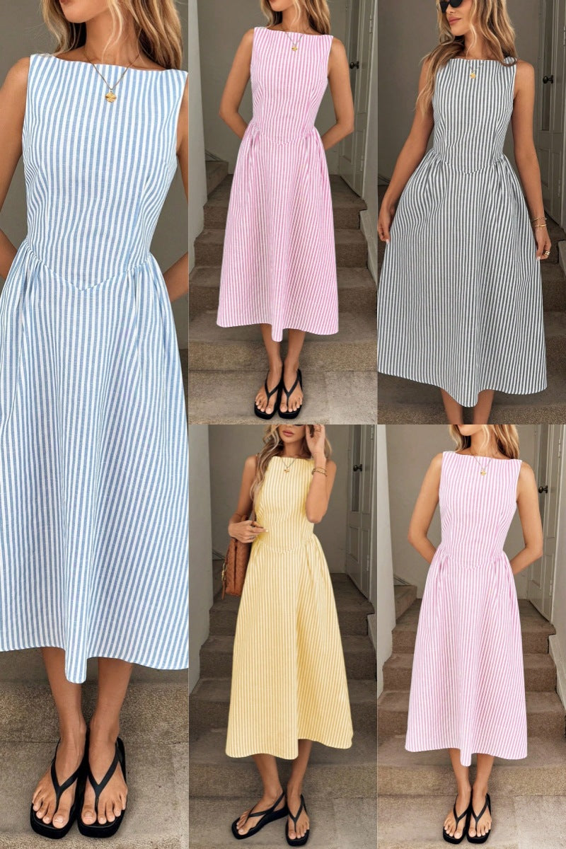 Women's Casual Sleeveless Pocket Fashion Dress